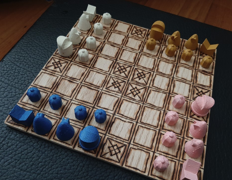 Chaturaji – chess-like game for 4 players and with a dice – Bona Ludo